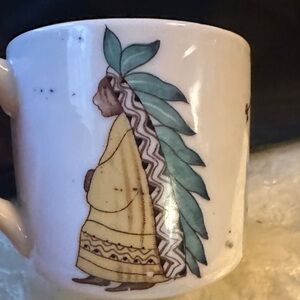 VINTAGE ARABIA FINLAND COFFEE TEA CUP NATIVE PEOPLE PARADE